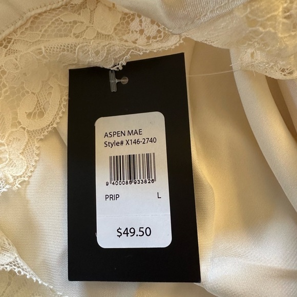 Frederick’s of Hollywood Aspen Mae Satin And Lace Chemise in Ivory - NWT - Picture 6 of 6